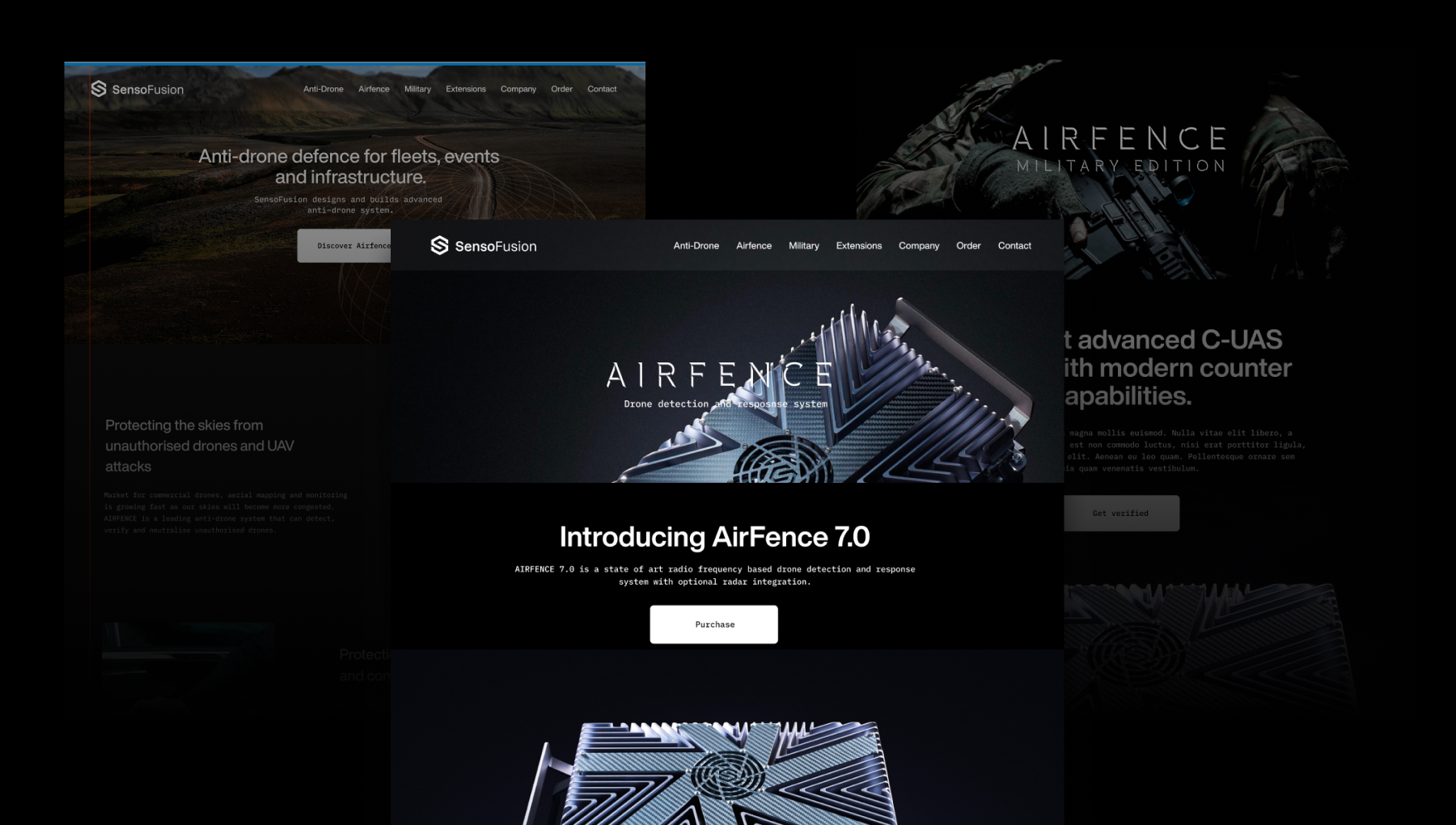 Sensofusion AirFence counter-drone platform website